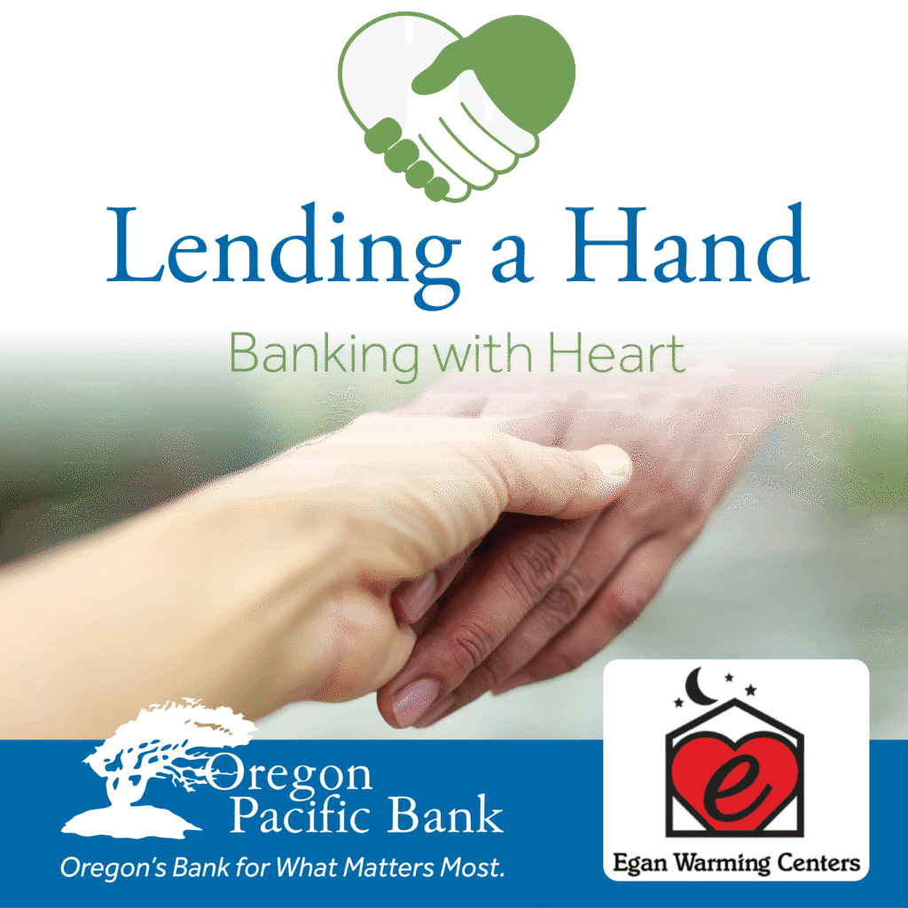 Eugene Branch campaign graphic for Egan Warming Centers.